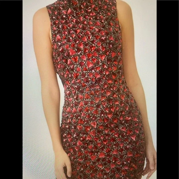 Alice + Olivia | Dresses | Aliceolivia Sequin Dress In Red And Black Sz 6  Worn For 3 Hoursgorgeous Obo | Poshmark